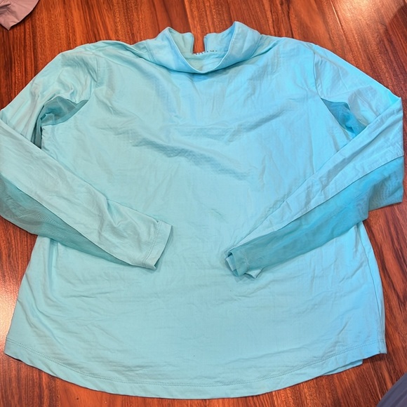 IBKUL- Light Blue Long Sleeve Top with Vents - Picture 5 of 5